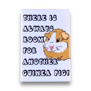Always Room For Another Guinea Pig Magnet 2x3" Handmade Pet Portrait Decor Gift